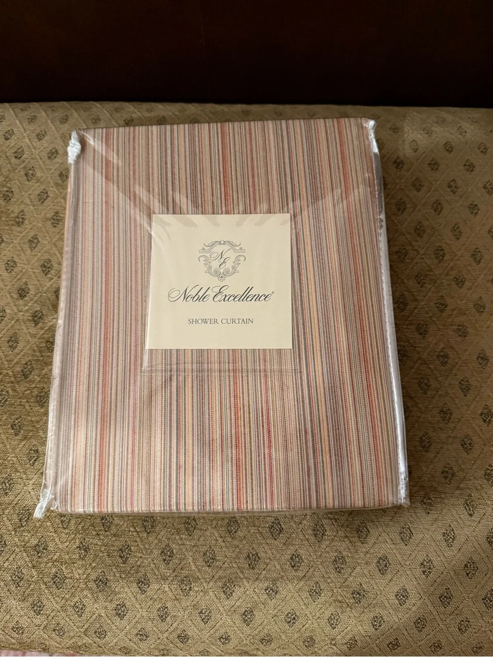 Noble Excellence Striped Shower Curtain - Multi-Color